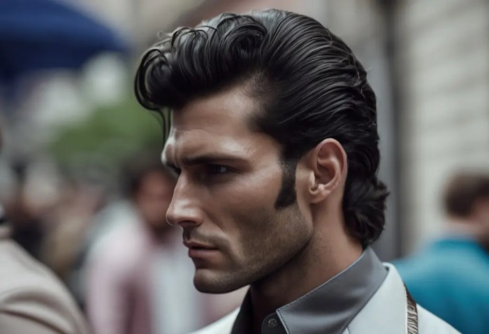 Foto Cowok Ganteng Dengan Gaya Rambut Modern Pompadour