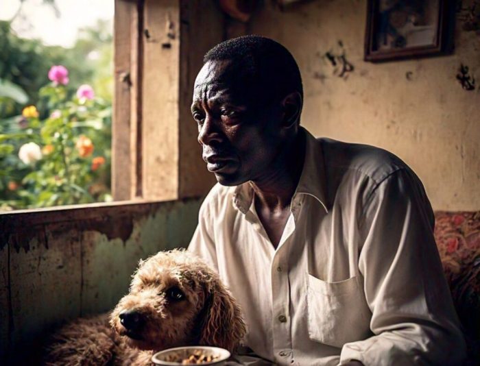 Foto Cowok Ganteng Dengan Anjing Peliharaannya