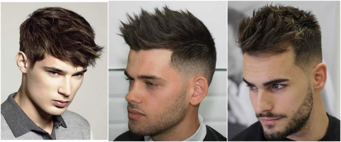 Spiky mannen kapsels kapsel kort men lang heren cabelo zijkant stoere cortes gezicht hoog voorhoofd boven social haircuts simple sociais