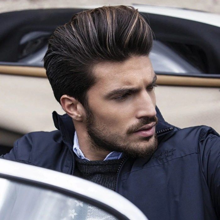 Classic hairstyle men cut attractive sensod crew pompadour haircut