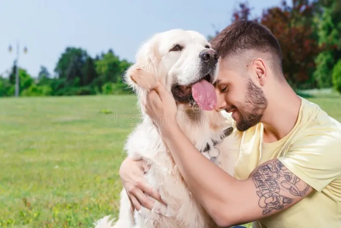 Dog guy handsome his man tattoo cute article stock share men