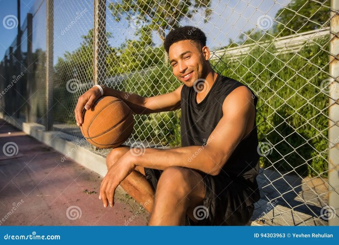 Basketball court player camera ball looking man preview active african