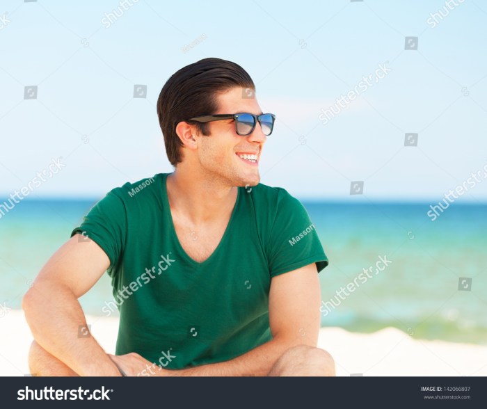 Beach man attractive person preview